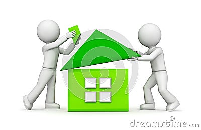 Green home. Stock Photo