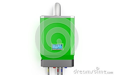 Green home gas-fired boiler, water heater Stock Photo