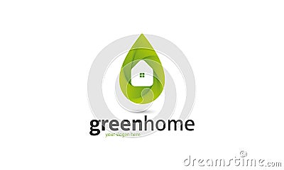 Green Home Logo Vector Illustration