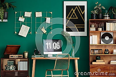 Green home office Stock Photo