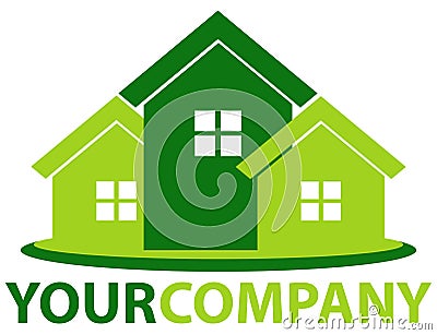 Green home Vector Illustration