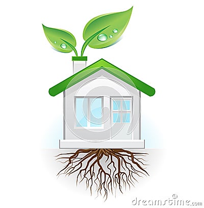 Green House Vector Illustration