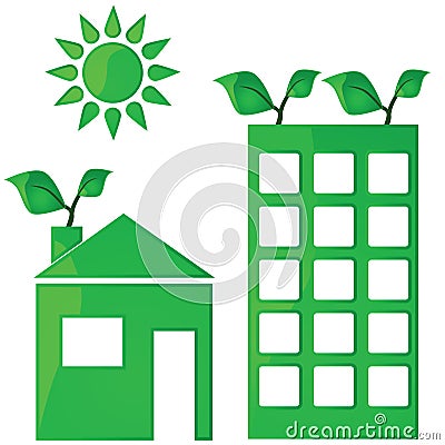 Green housing Vector Illustration