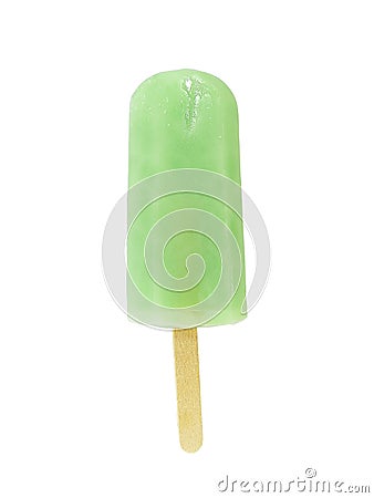 Green Ice Lolly Stock Photo