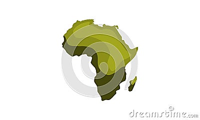 Green image of modern Africa map Vector Illustration