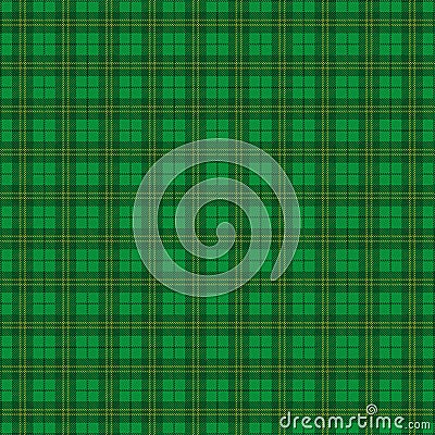 Green Irish Tartan Pattern Vector Illustration