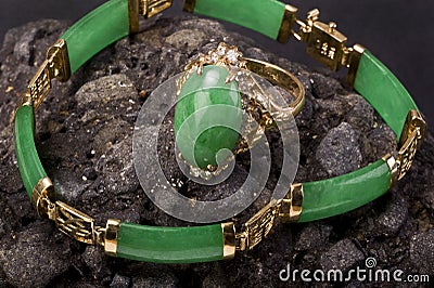 Green Jade. Stock Photo