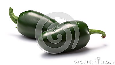 Green Jalapenos (TAM mild), paths Stock Photo