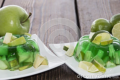 Green Jello Stock Photo