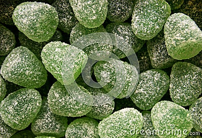 Green jelly candies Stock Photo