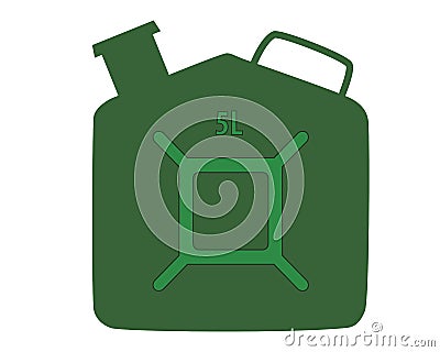 Green jerrycan Vector Illustration