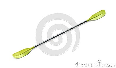 Green kayak paddle Stock Photo