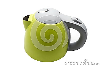 Green Kettle Stock Photo