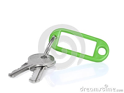 Green keyring Stock Photo