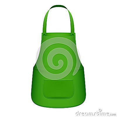 Green kitchen apron Vector Illustration