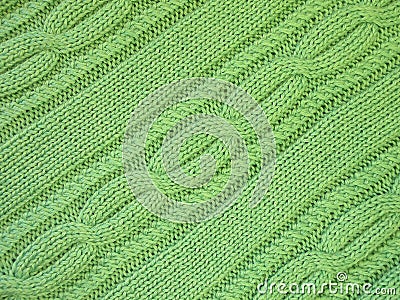 Green knitting Stock Photo