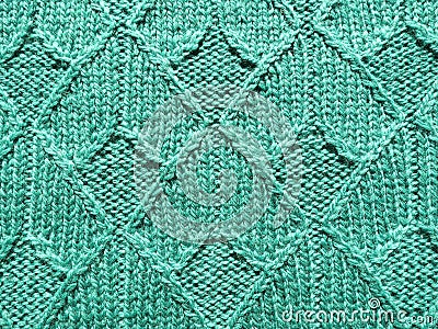 Green knitting Stock Photo