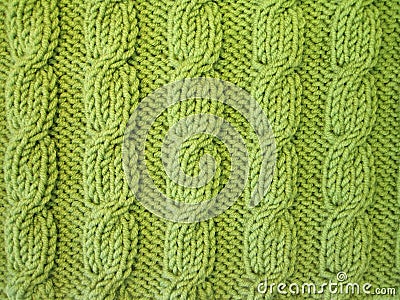 Green knitting Stock Photo