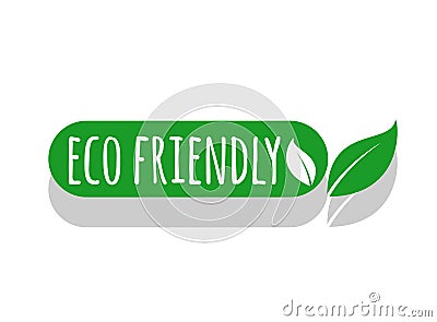 Eco friendly logo, eco label. Stock Photo