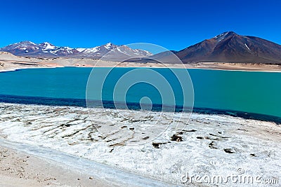 Green Lagoon (Laguna Verde), Chile Stock Photo