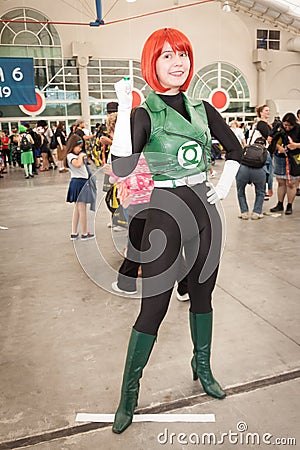 Green Lantern girl Editorial Stock Photo