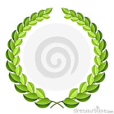 Green laurel wreath Vector Illustration