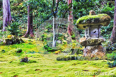 D JP Ohara sanzen garden lawn moss Stock Photo