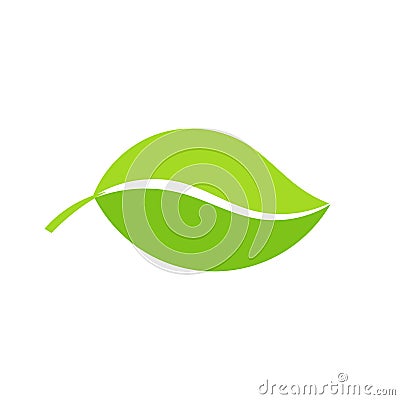 Green leaf icon Vector Illustration