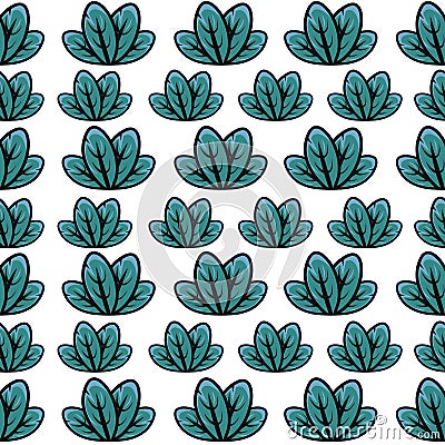 Green leaf pattern Vector Illustration