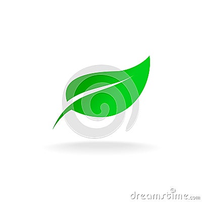 Green leaf symbol Vector Illustration