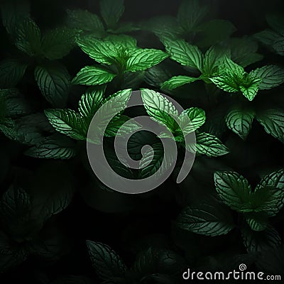 a green leafy bush with light coming through it's leaves Cartoon Illustration