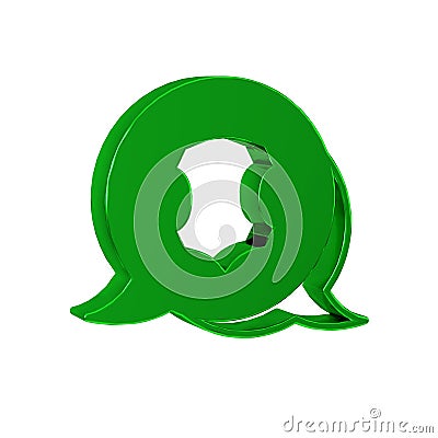 Green Leather icon isolated on transparent background. Stock Photo