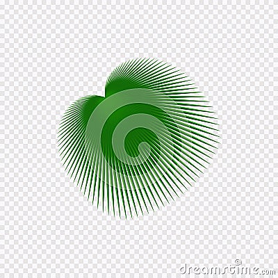 Green Leave In The Hand Isolated On Transparant Background Vector Vector Illustration