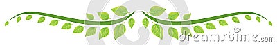 Green leaves border Vector Illustration