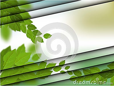 Green leaves. Green leaf ecology nature. Summer vector illustration. Colorful leaves in beautiful style on light background. Fresh Vector Illustration