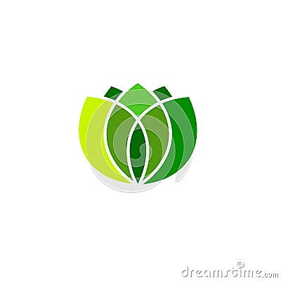 Green leaves logo, vector Vector Illustration