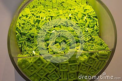 Green Lego bricks Editorial Stock Photo