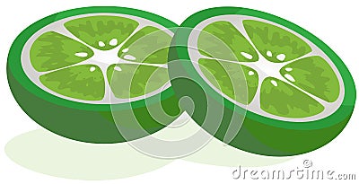 Green lemon Vector Illustration