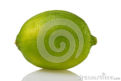 green lemon (lat. Citrus) Stock Photo