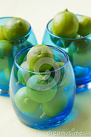 Green lemons Stock Photo