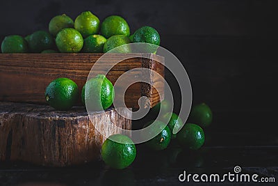 Green lemons Stock Photo