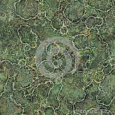 Green lichen seamless surface, mossy stone texture Stock Photo
