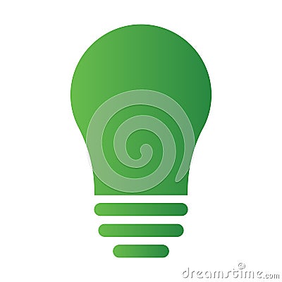 Green light bulb icon isolated on white background. Environment concept. Vector illustration for any design Vector Illustration