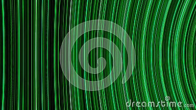 Green light streaks. Abstract motion background. Yellow green vertical shining stream beam. Moving green stripes and Stock Photo