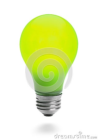 Green Lightbulb Stock Photo