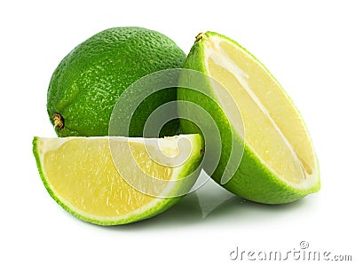 Green lime exotic fruit Stock Photo