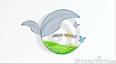 Green logo vector logo design template. Vector Illustration