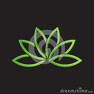 Green Lotus Plant Image Vector Illustration Vector Illustration