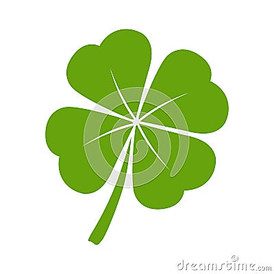 Green lucky clover leaf isolated - PNG Cartoon Illustration
