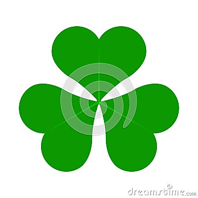 Green Lucky Four Leaf Irish Clover for St. Patricks Day vector illustration Vector Illustration